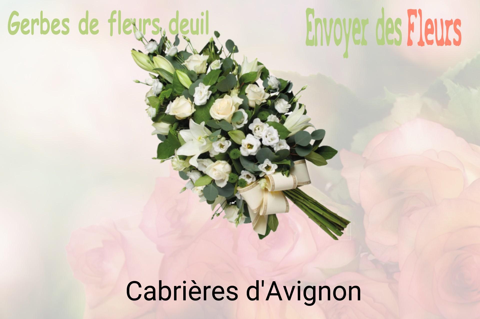 Gerbe de fleurs de deuil livrée à Cabrières-d'Avignon